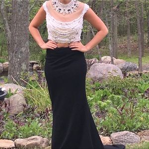 2 piece prom dress